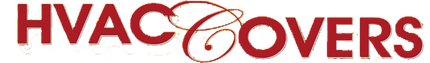 HVAC Covers logo with red and black text and a stylized red script icon