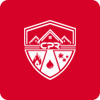 A red square icon featuring a shield logo with house icons and symbols for fire, water, and storm restoration damage.