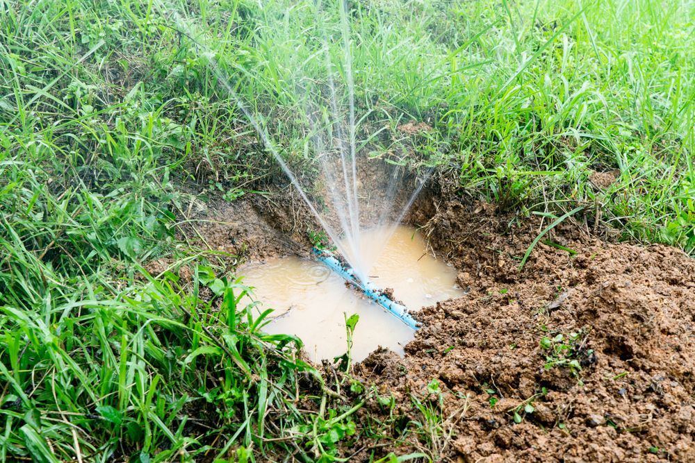 Water Spraying From a Broken Blue Pipe — Ian Stanley Plumbing In Avoca, QLD