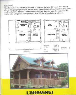 Floor plan and exterior photo of the 