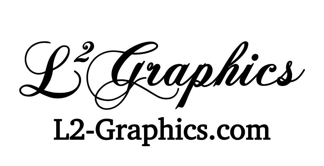 L2-Graphics logo in black cursive with the text “L2-Graphics.com” below it