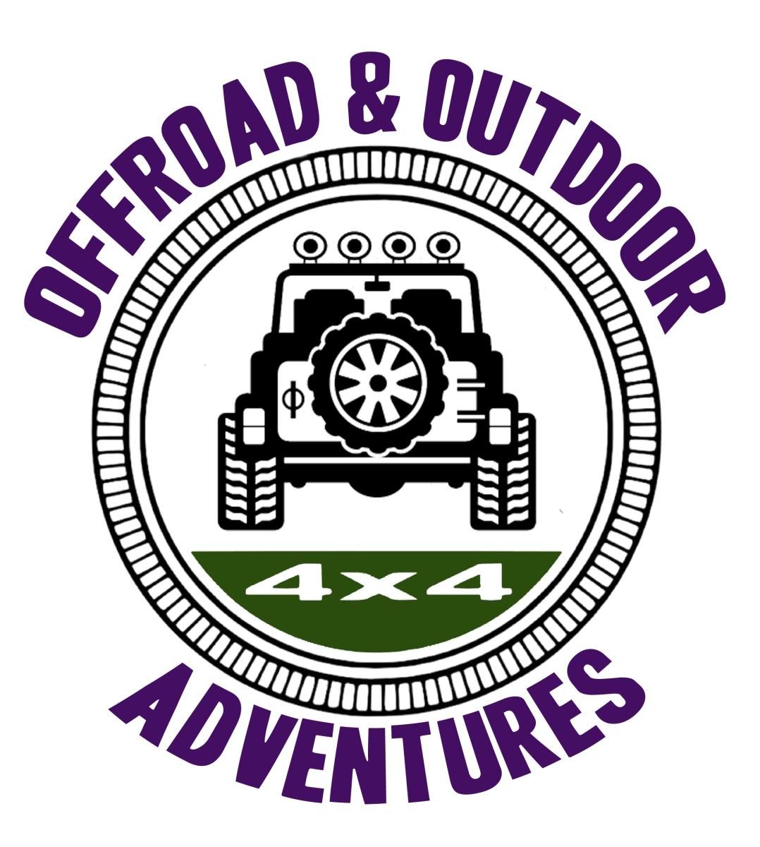 Offroad & Outdoor Adventures logo with black 4x4 truck and green 4x4 badge on a white background