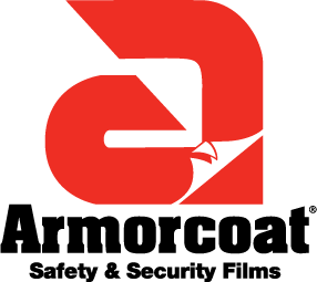 The logo for armorcoat safety and security films