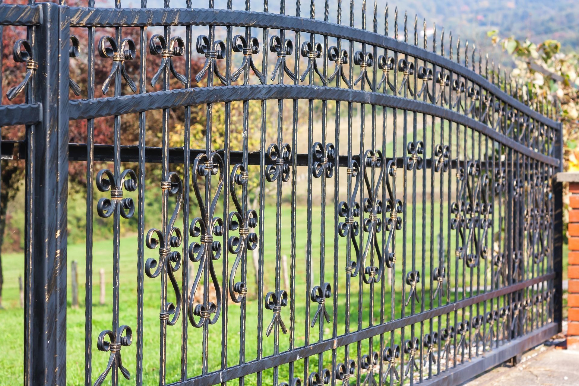 Wrought-iron fence example from P3’s fencing service collection