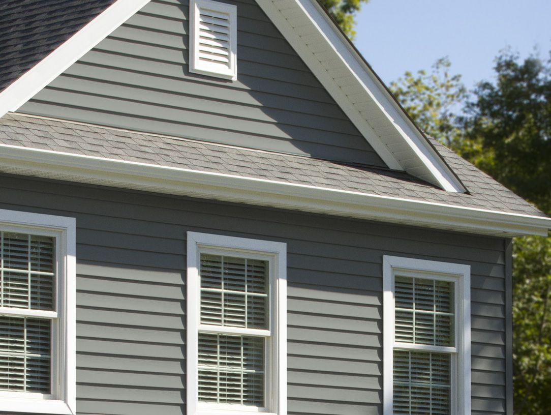 Lap siding on a community building