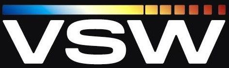A logo for vsw is shown on a black background