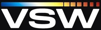 A logo for vsw is shown on a black background