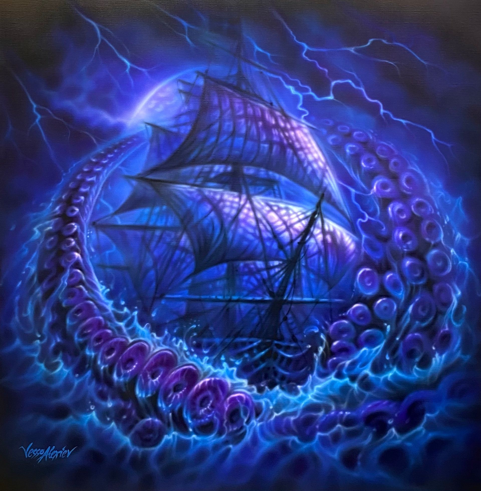 Kraken Painting Canvas