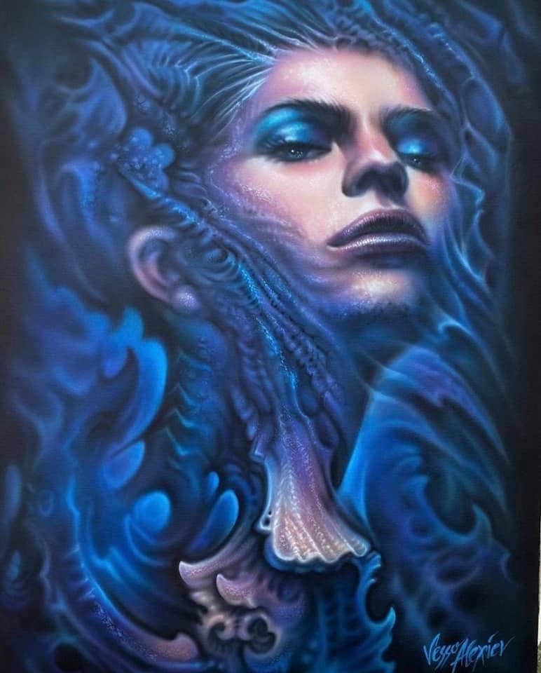 Limited Edition Biorganic smoke lady Print