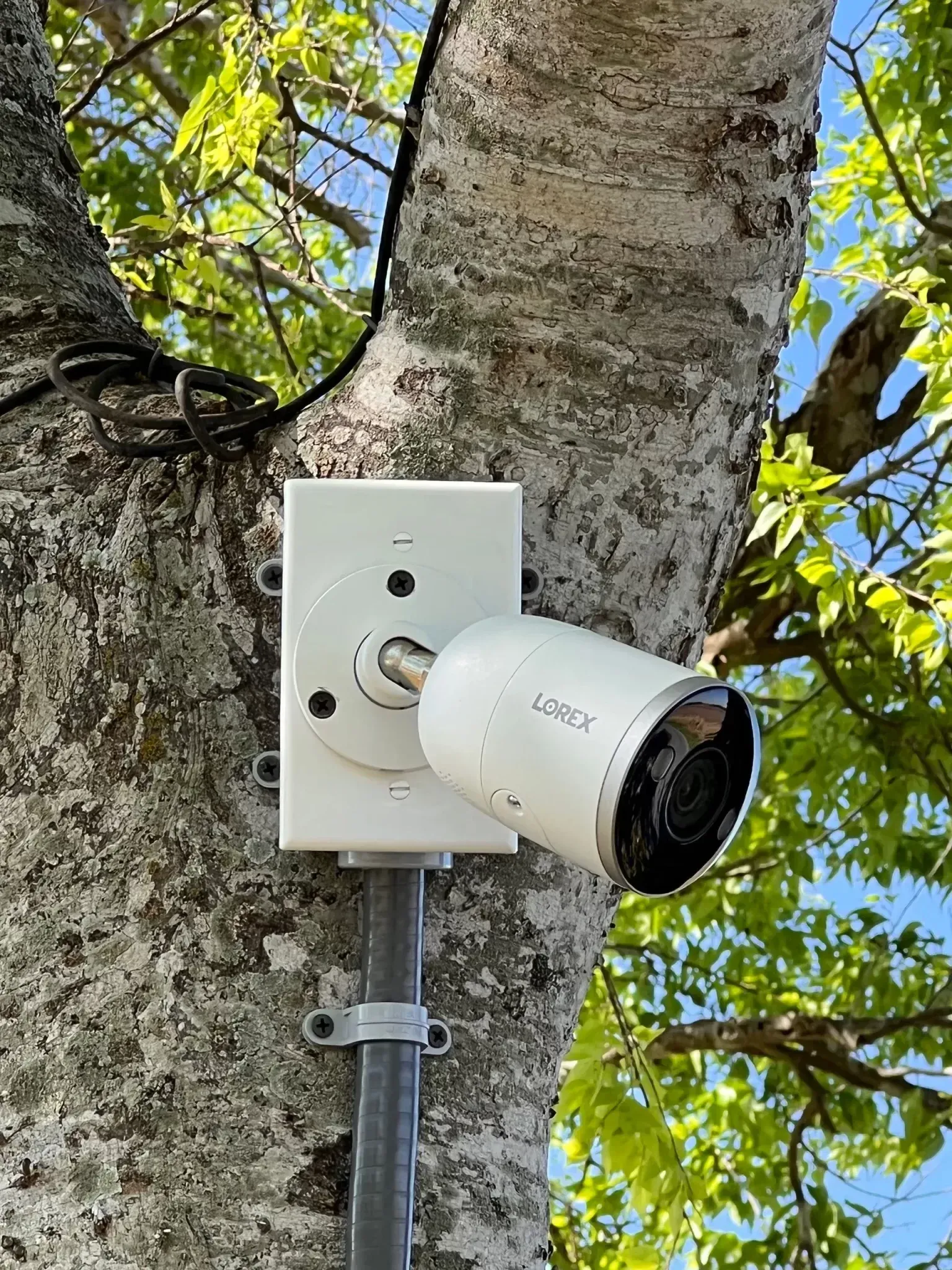 A surveillance camera installation in Rancho Viejo, TX by Spartan Home Security