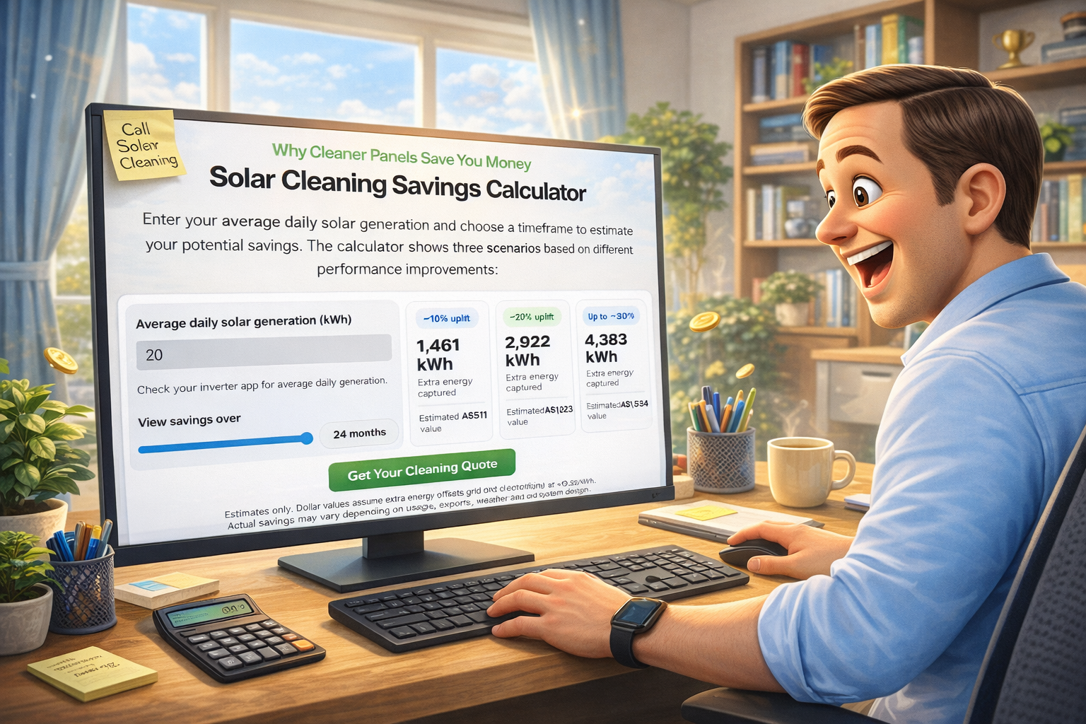 Solar Panel Cleaning Calculator