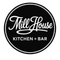 Mill House Kitchen + Bar logo in white script on a black circular background