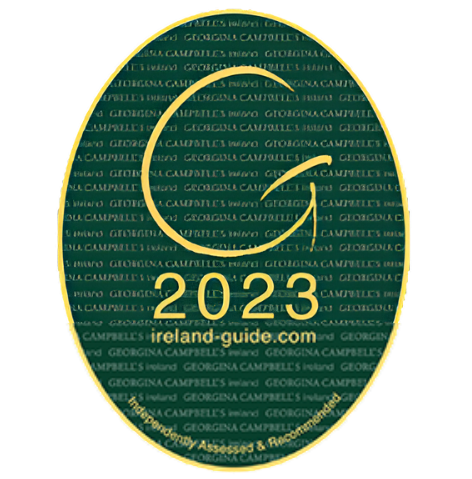 A logo for ireland guide.com for the year 2023