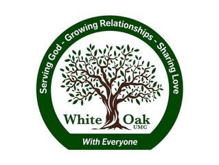 A white oak logo with a tree in the center