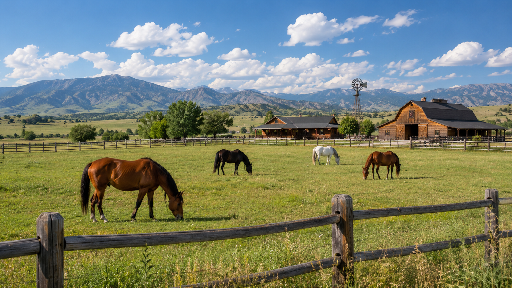 horses grazing ranch United States pasture nutrition
