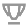 Une icône de trophée sur fond blanc.