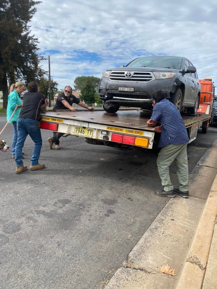 Car On A Towing Truck — Towing Service In Coonabarabran, NSW