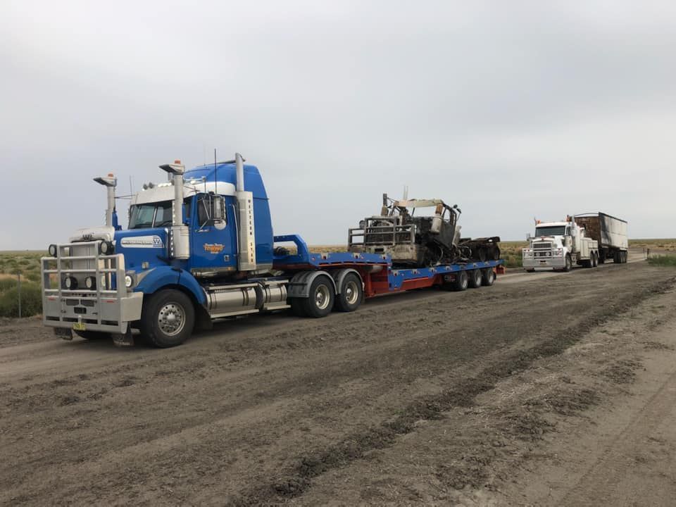 Tow Truck Carrier Truck In Open Field — Towing Service In Parkes, NSW