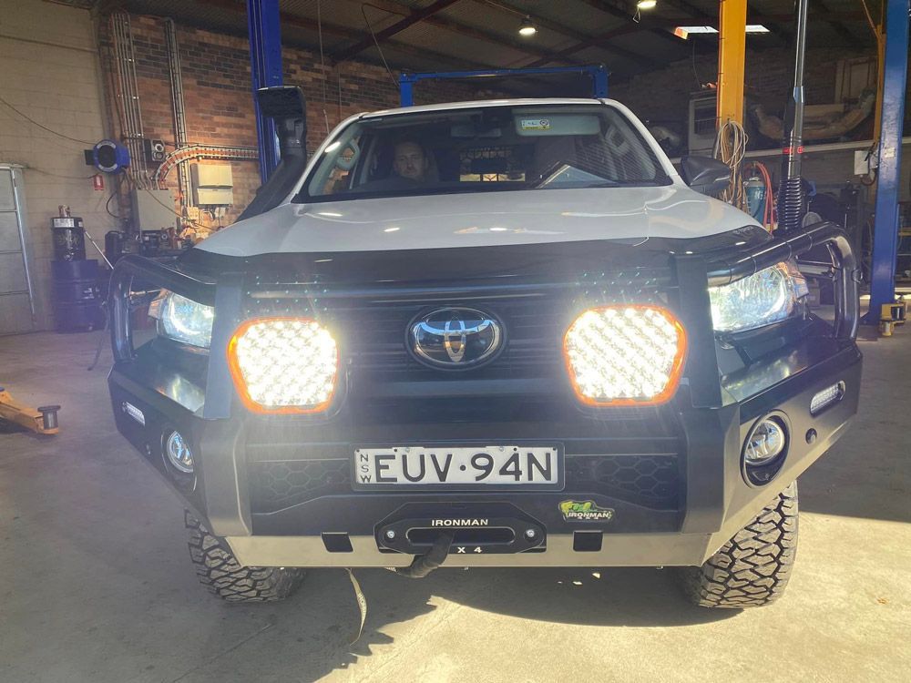Pick Up With Open Headlight — Towing Service In Coonabarabran, NSW
