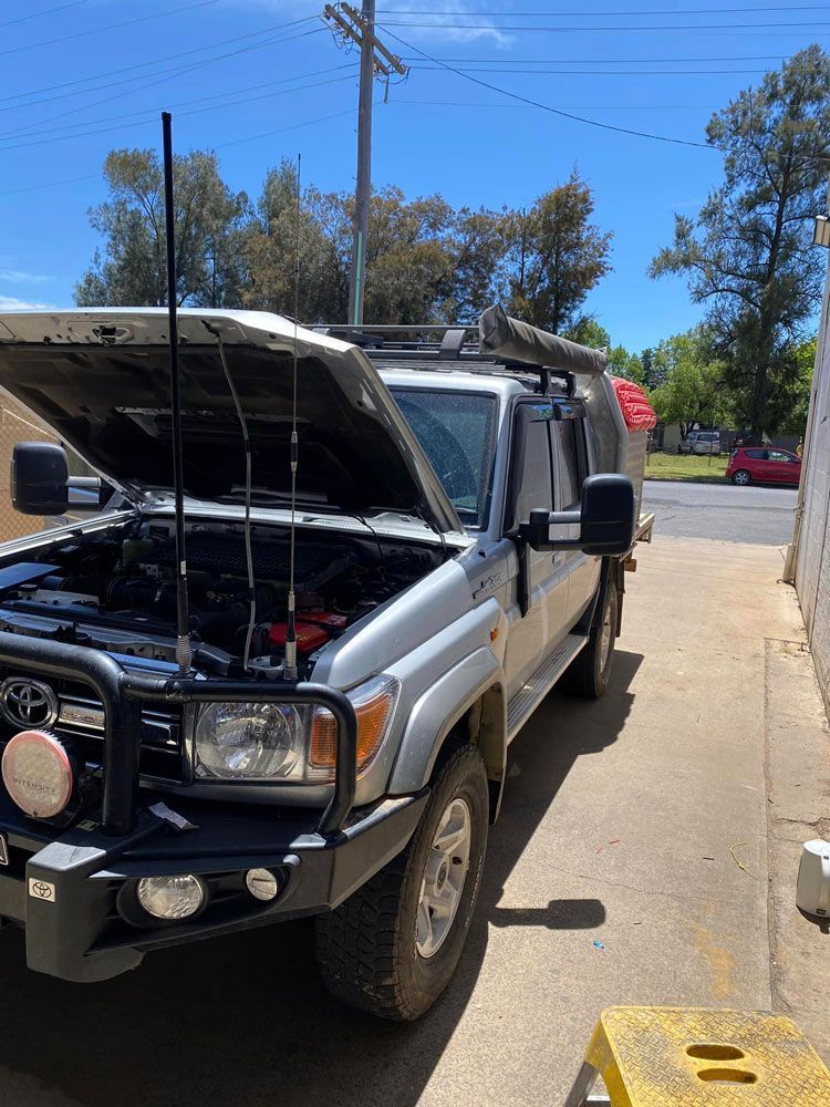 Car With Open Car Hood — Towing Service In Coonabarabran, NSW