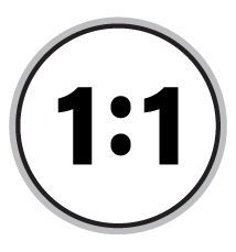 A white circle with a black border containing the numbers 