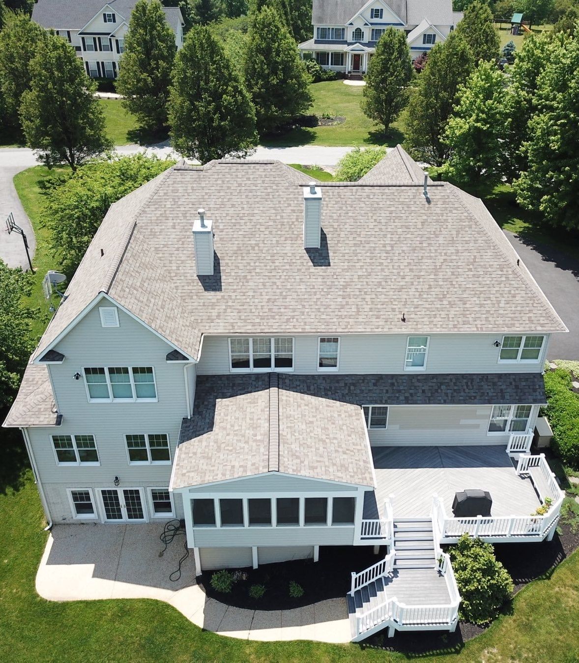 Roof that was replaced in Maryland by Four Seasons Roofing