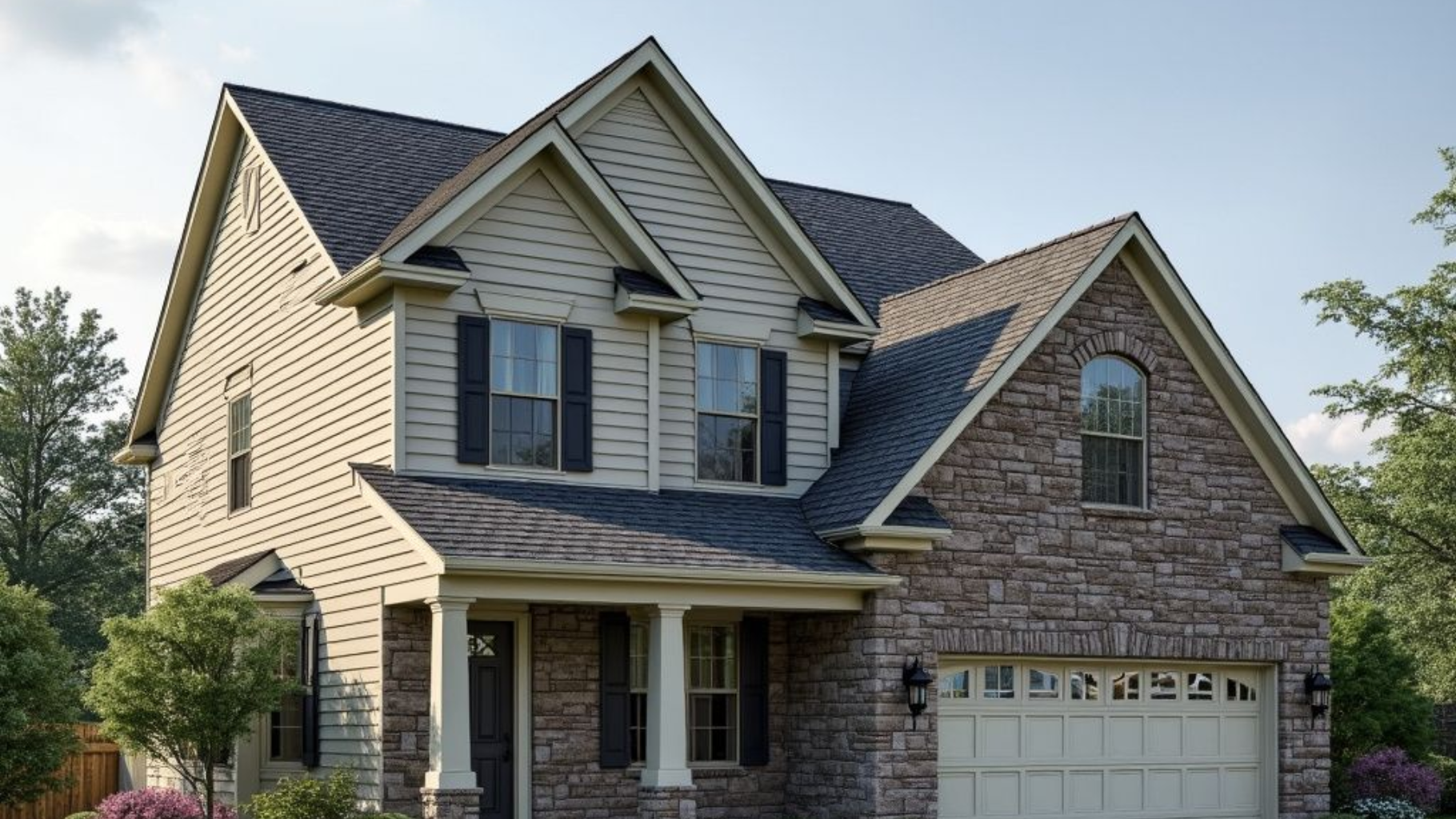 Shingle and roof repair project by Four Seasons roofing