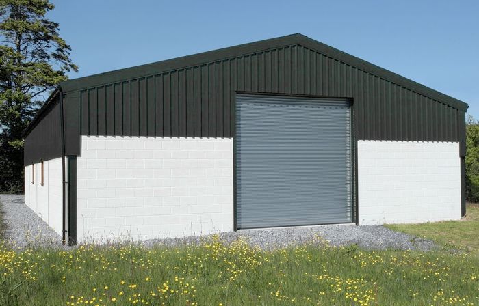 a large outdoor storage shed