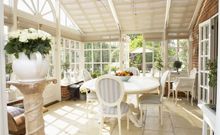 a newly installed conservatory-extension