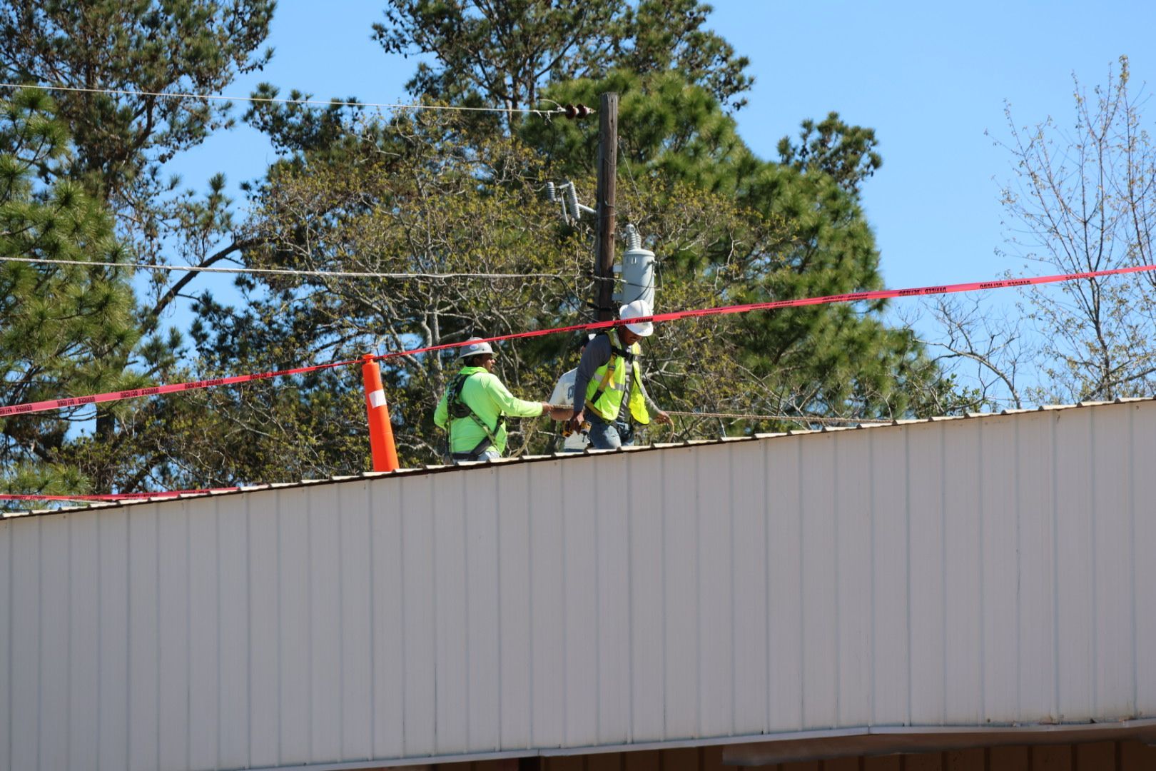 Commercial flat roof edge repair in Moultrie