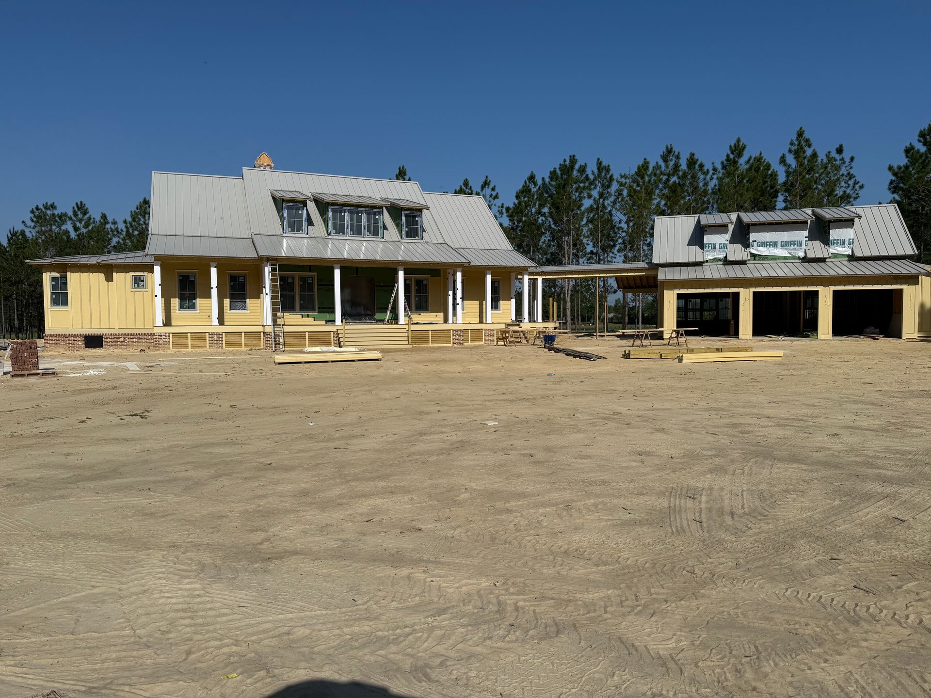 New home metal roof installation in Adel