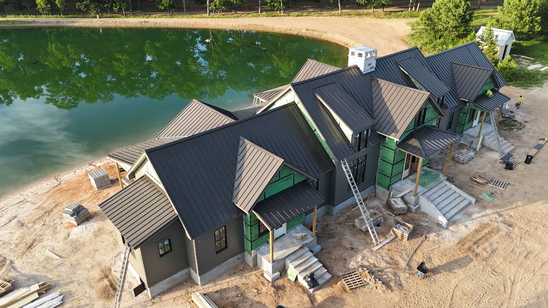 Custom metal roofing for Sylvester lakefront homes