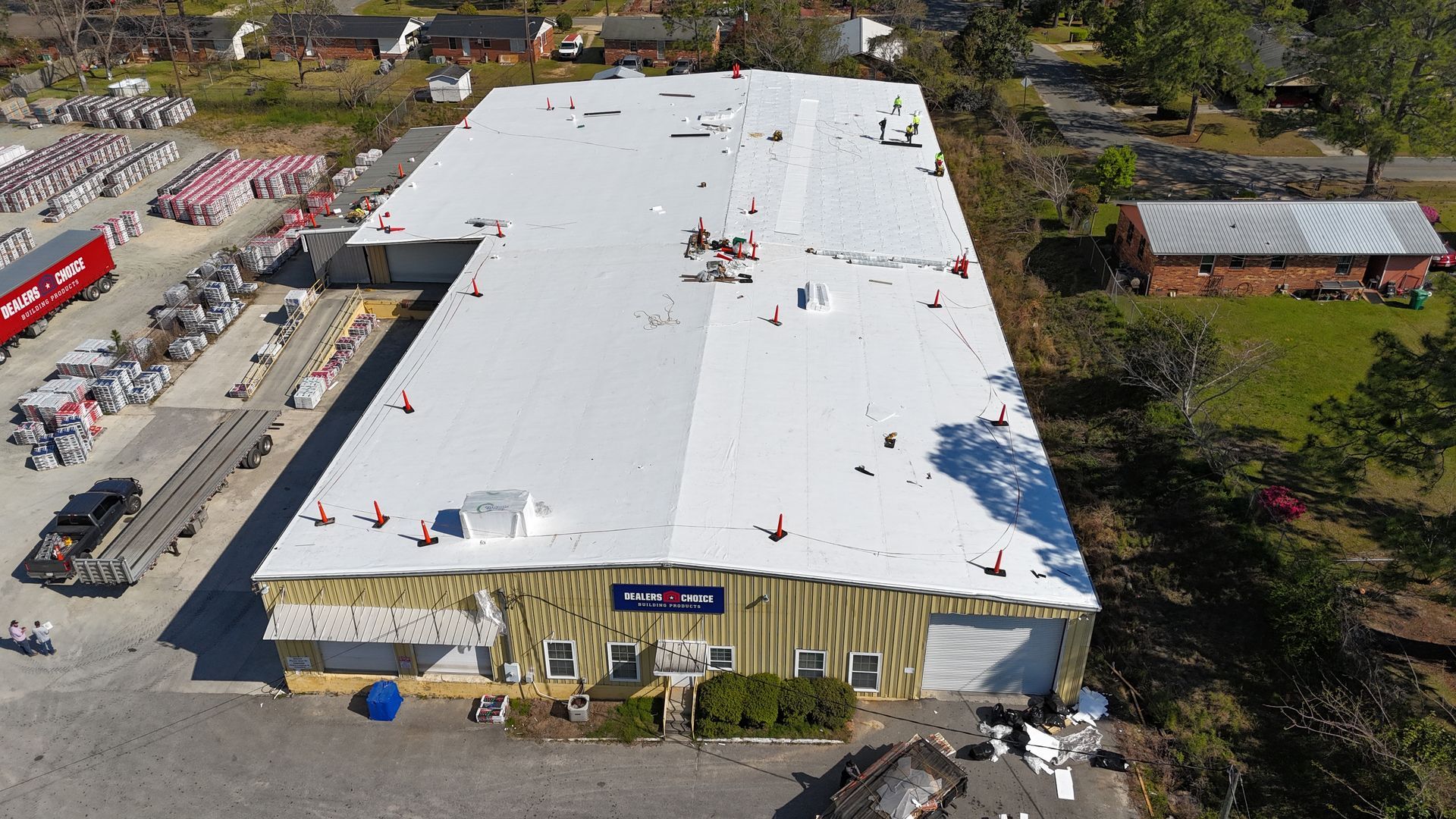 Commercial TPO roofing installation in Tift County