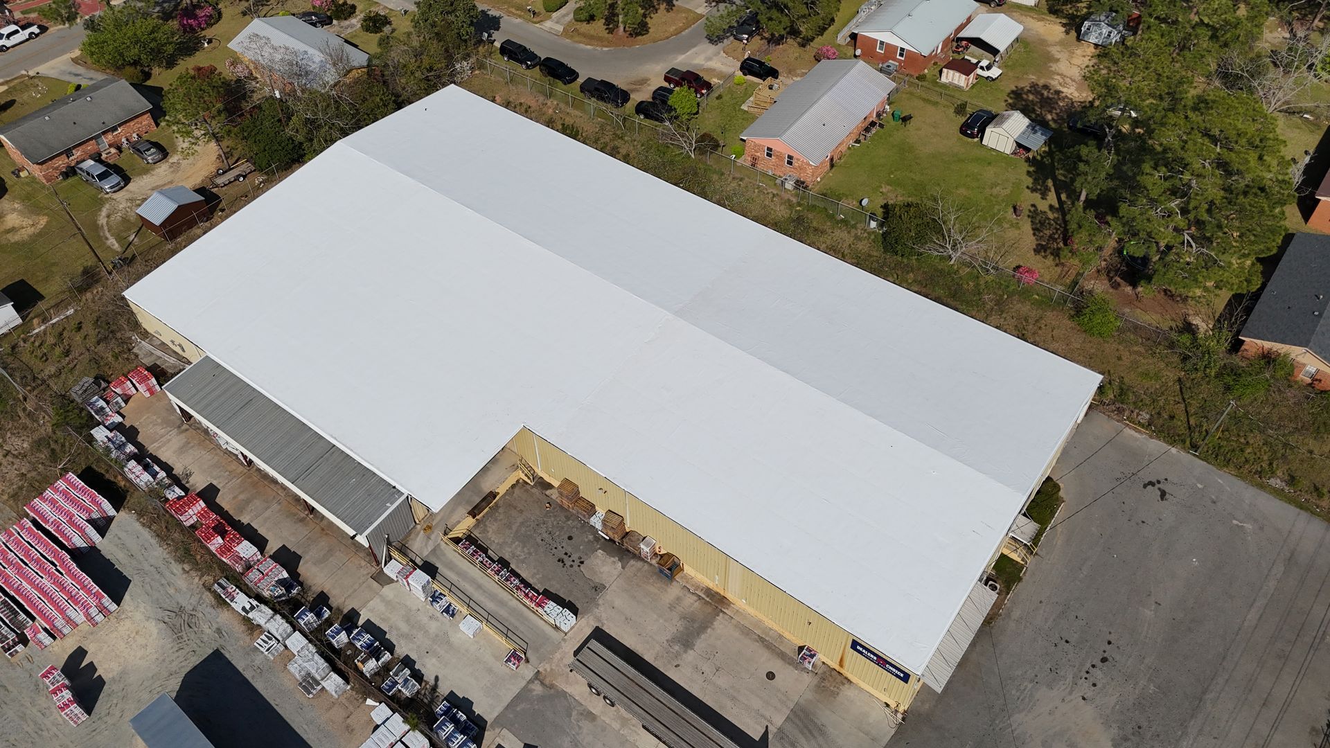 Tifton commercial flat roof coating project