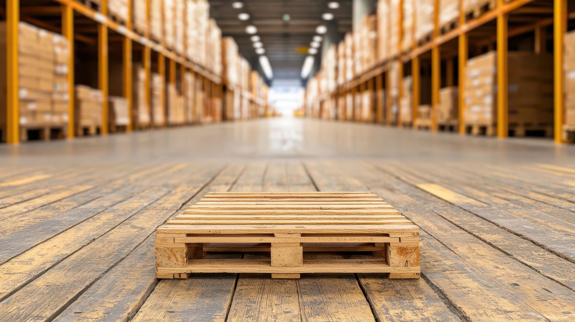 A wooden pallet is sitting on a white surface. A wooden pallet is sitting on a white surface.