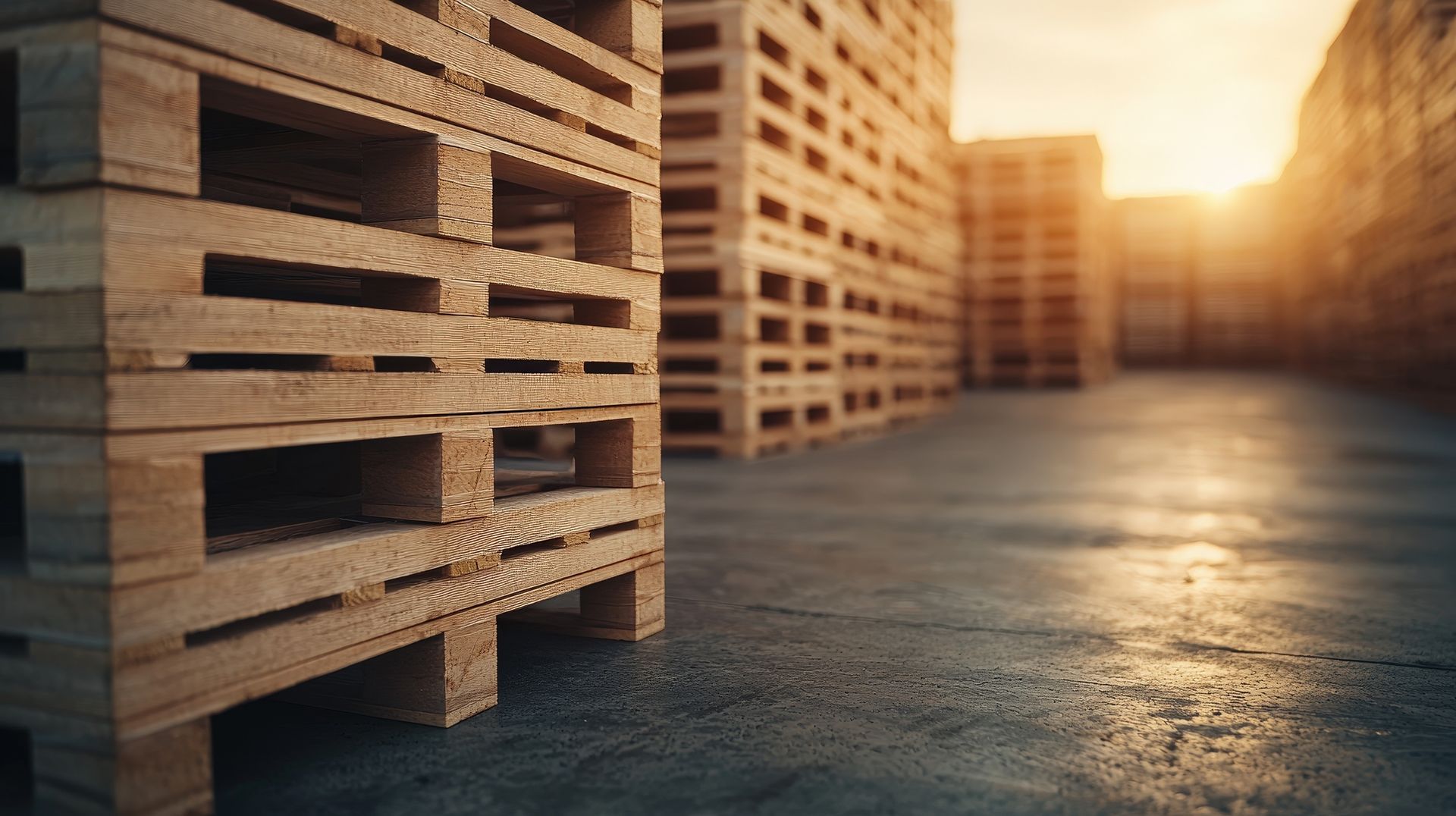 A wooden pallet is sitting on a white surface. A wooden pallet is sitting on a white surface.