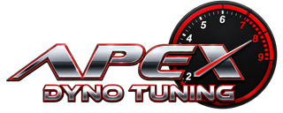 APEX Dyno Tuning logo with red and black speedometer design