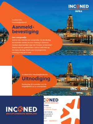 Foto van een aanmeldbevestiging voor IncoNed voor de portfolio.