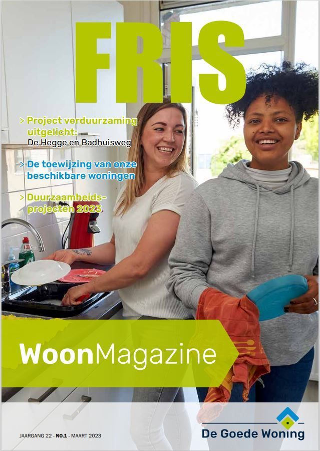 Voorkant magazine De Goede Woning voor bij de portfolio.