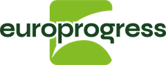 Logo Europrogress in verde scuro e verde lime
