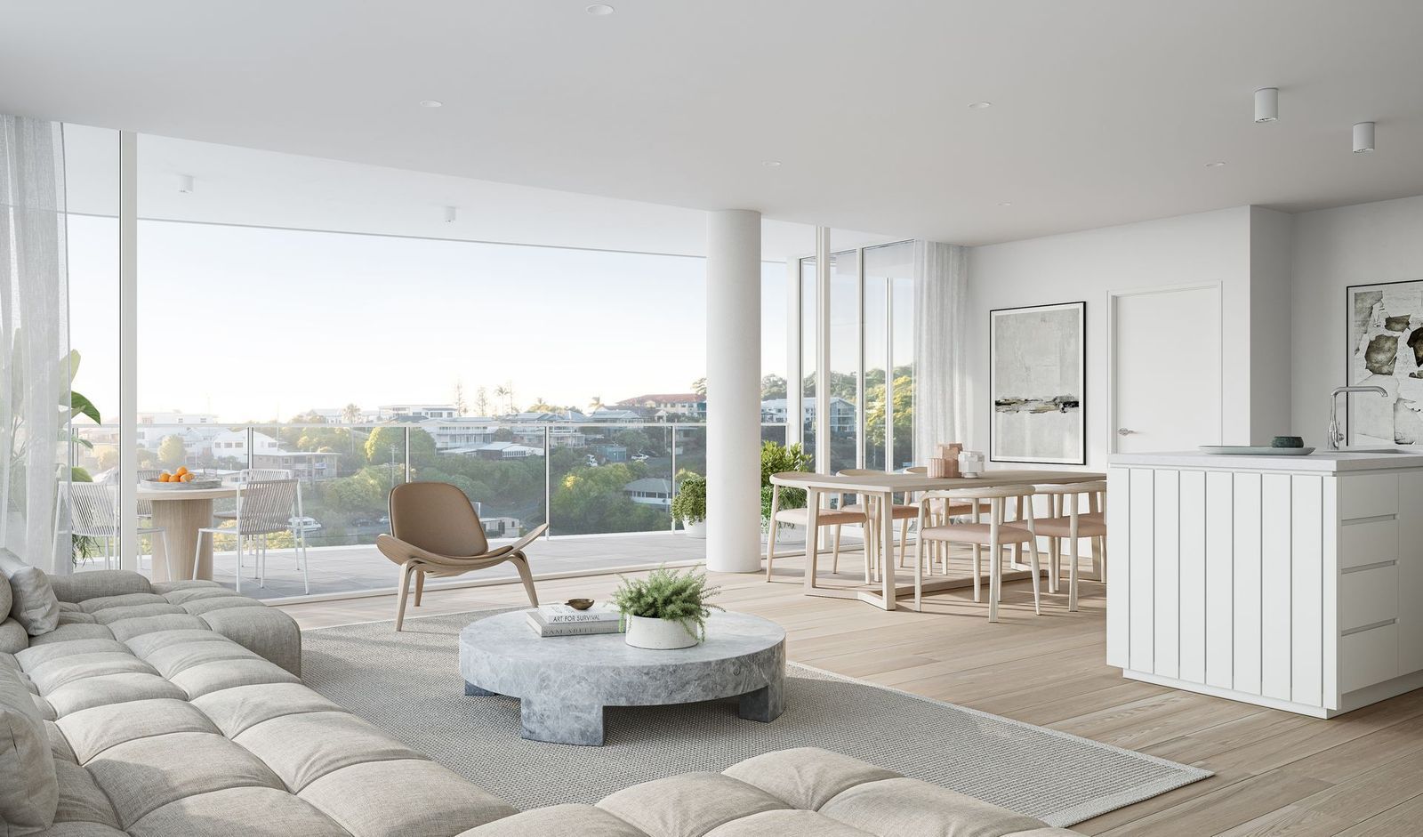 A Bright, Modern Living Room With Large Windows — All Coast Painting in Tweed Heads South, NSW