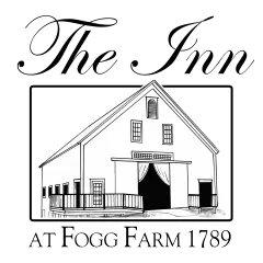 A black and white logo for the inn at fogg farm
