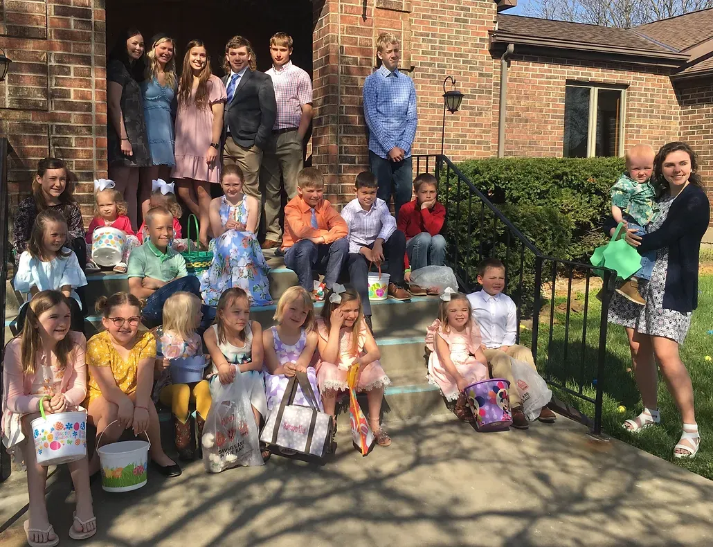 Zion Lutheran Church - Vassar, KS - Children Gathering before the Easter Egg Hunt