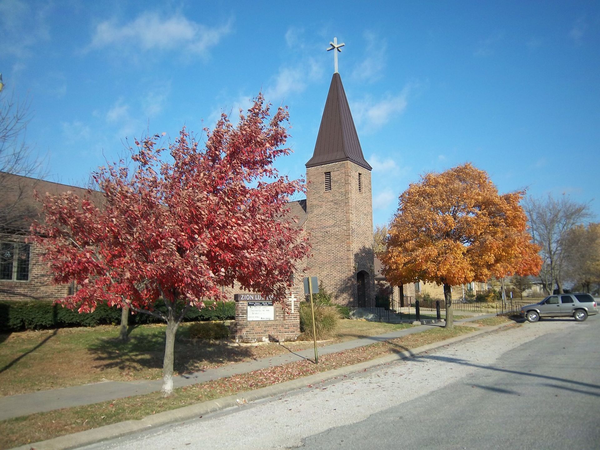 Zion Lutheran Church - Front view from Main and Topeka Streets