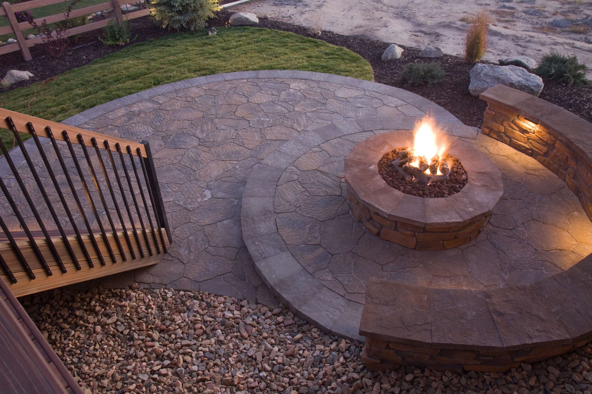 Newly installed patio