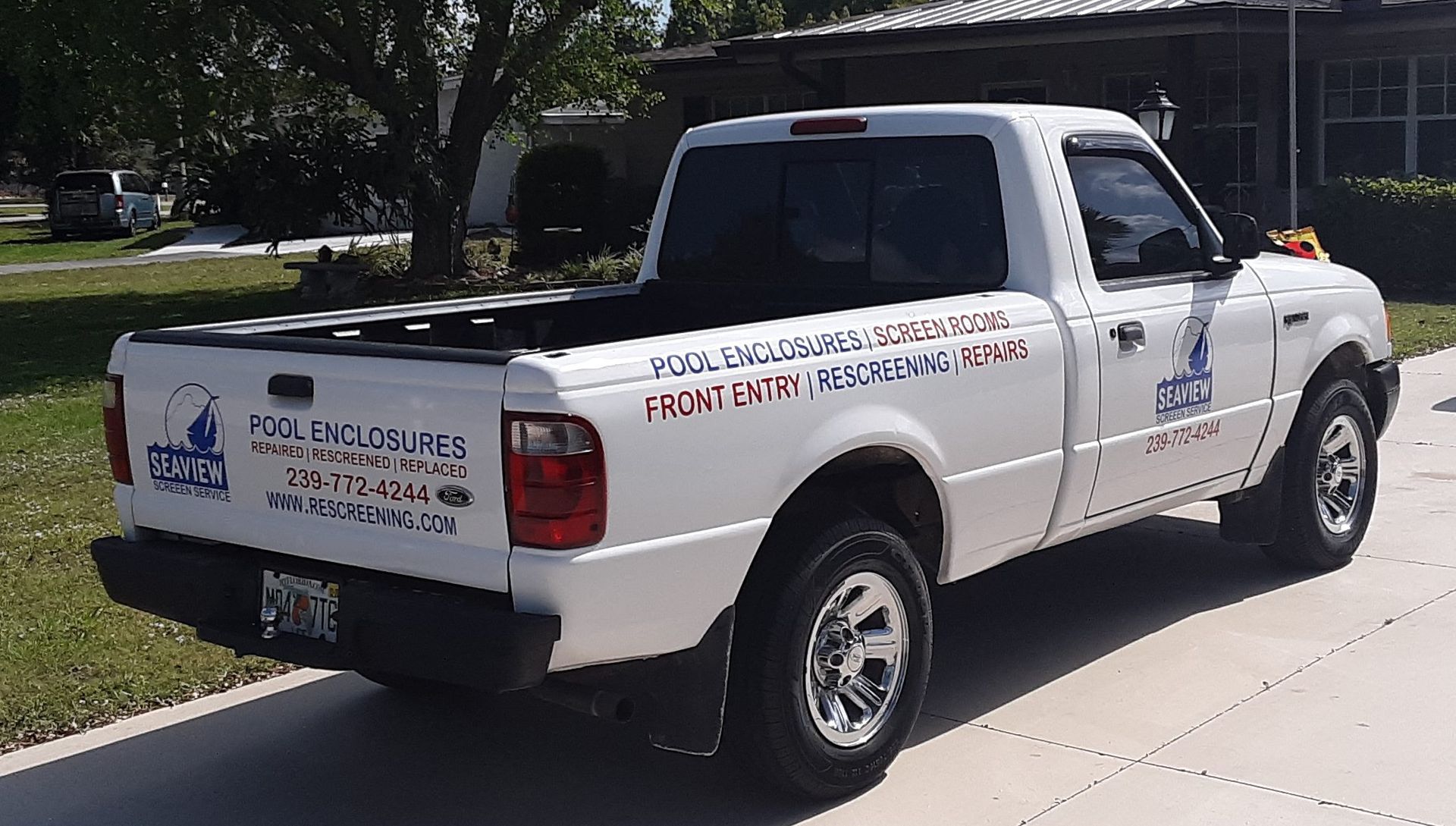 White Service Truck