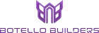Purple Botello Builders logo with stylized B icon and text on white background