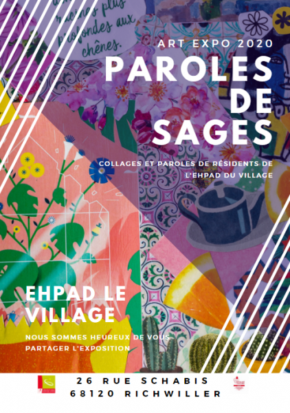 A poster for paroles de sages art expo 2020