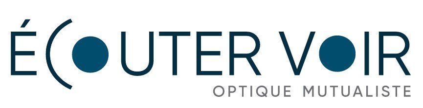 A blue and white logo for outer voir optique mutualiste