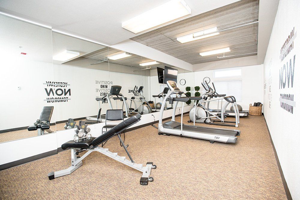 exercise equipment in community gym